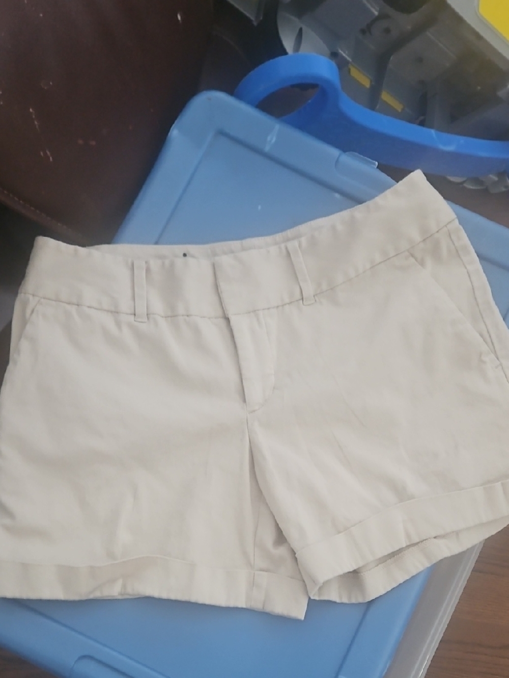 INC International Concepts Cream Chino-Style Women's Shorts